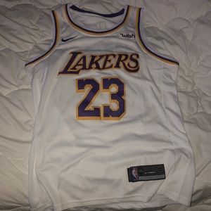 Lebron James White Lakers Jersey